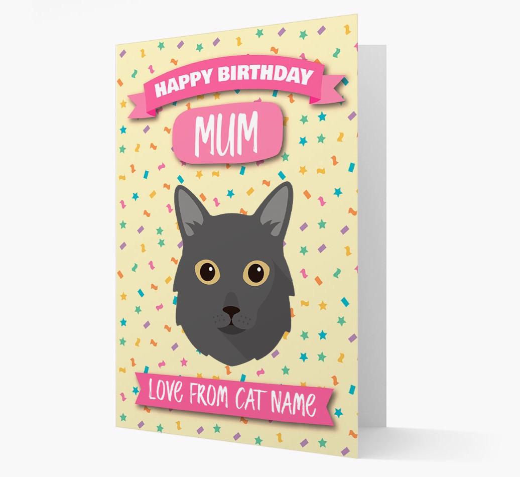 'Happy Birthday Mum' - Personalised {breedCommonName} Birthday Card