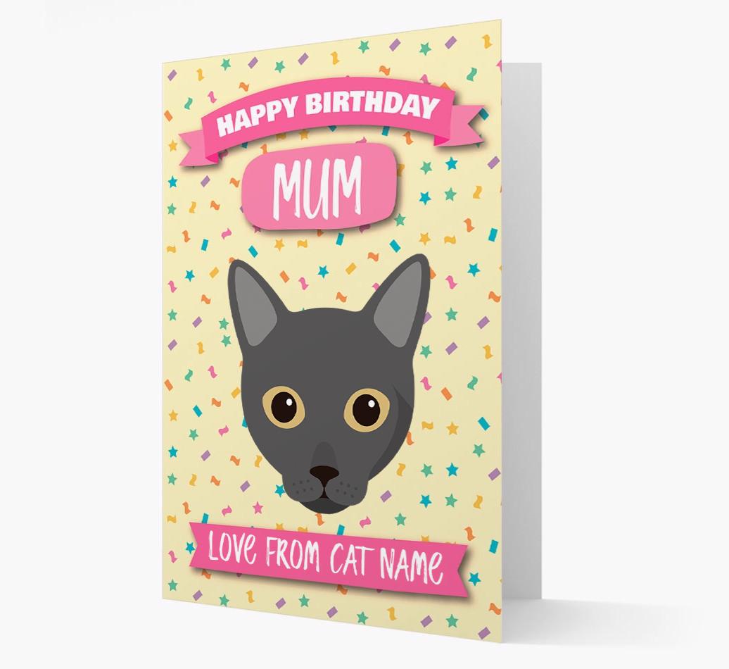 'Happy Birthday Mum' - Personalised {breedCommonName} Birthday Card