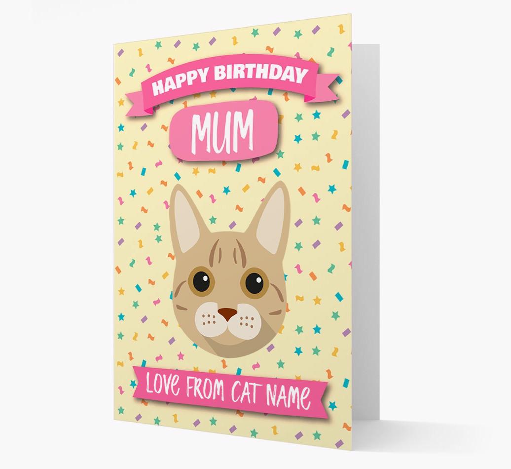 'Happy Birthday Mum' - Personalised {breedCommonName} Birthday Card