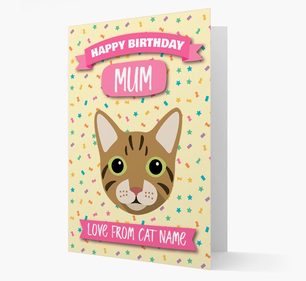'Happy Birthday Mum' - Personalised {breedCommonName} Birthday Card