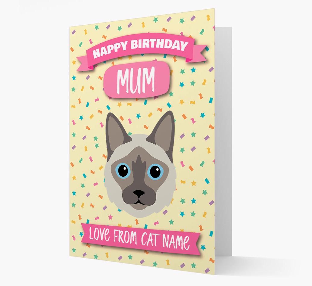 'Happy Birthday Mum' - Personalised {breedCommonName} Birthday Card