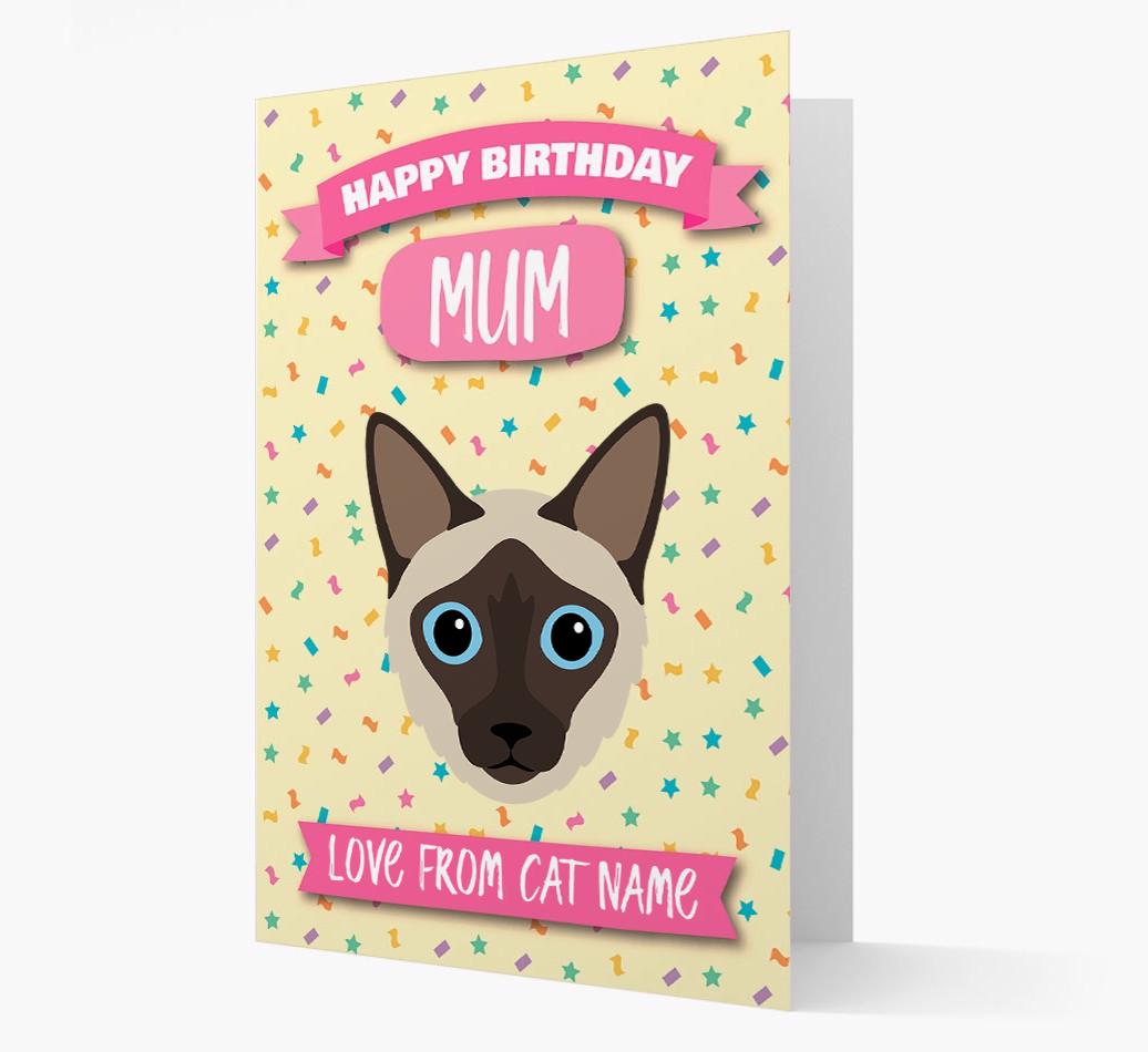 'Happy Birthday Mum' - Personalised {breedCommonName} Birthday Card