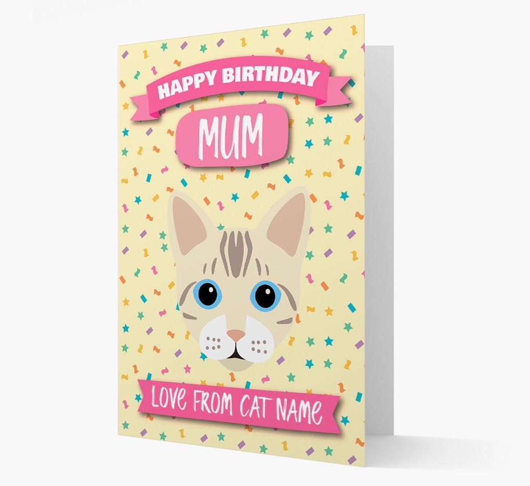 'Happy Birthday Mum' - Personalised {breedCommonName} Birthday Card