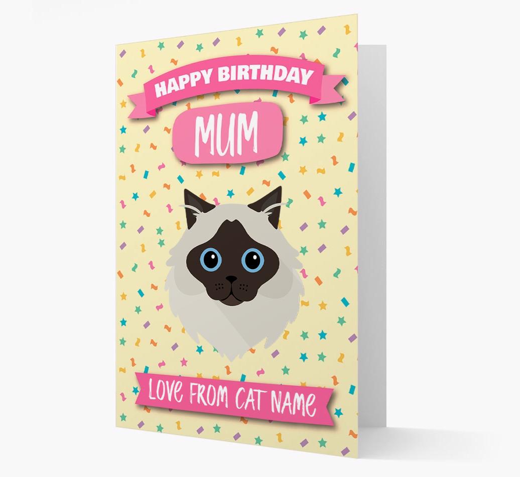 'Happy Birthday Mum' - Personalised {breedCommonName} Birthday Card