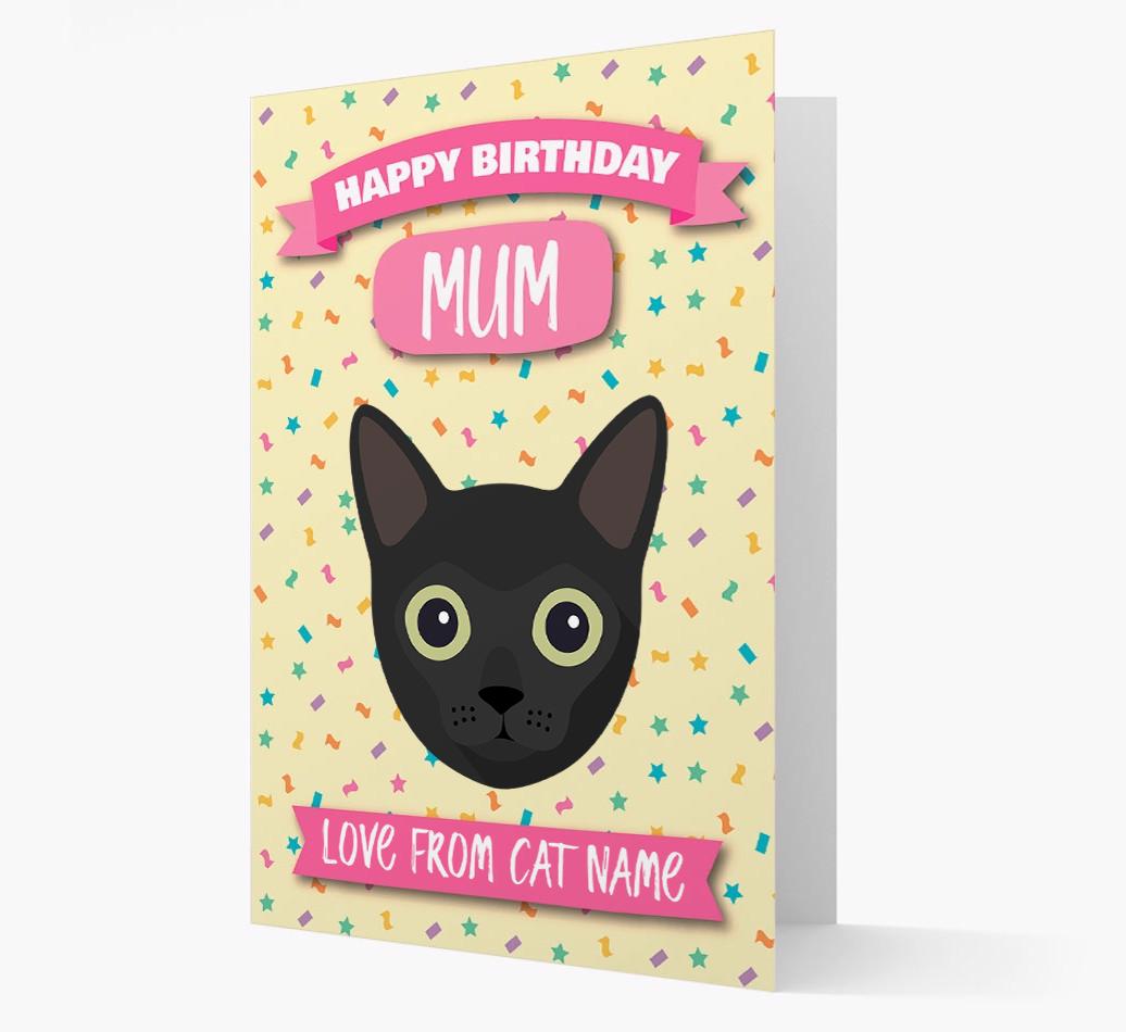 'Happy Birthday Mum' - Personalised {breedCommonName} Birthday Card