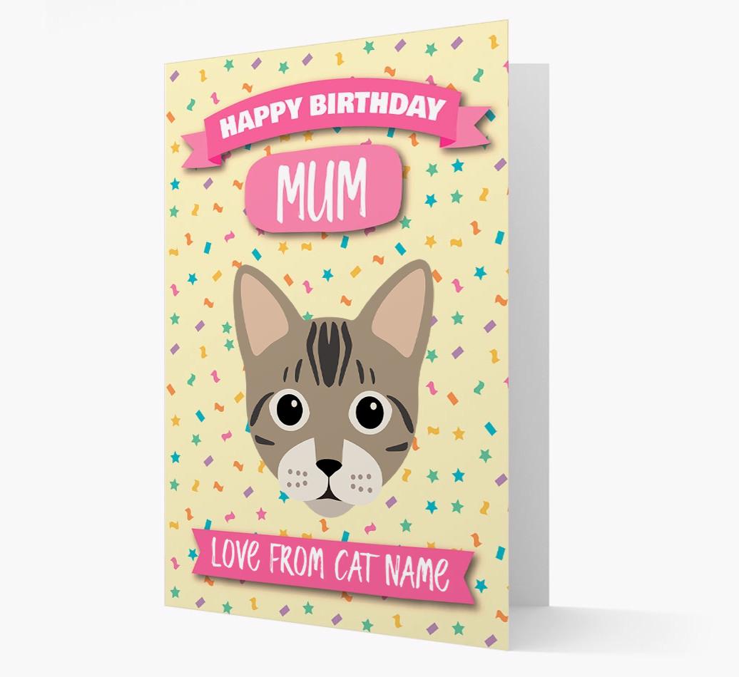 'Happy Birthday Mum' - Personalised {breedCommonName} Birthday Card