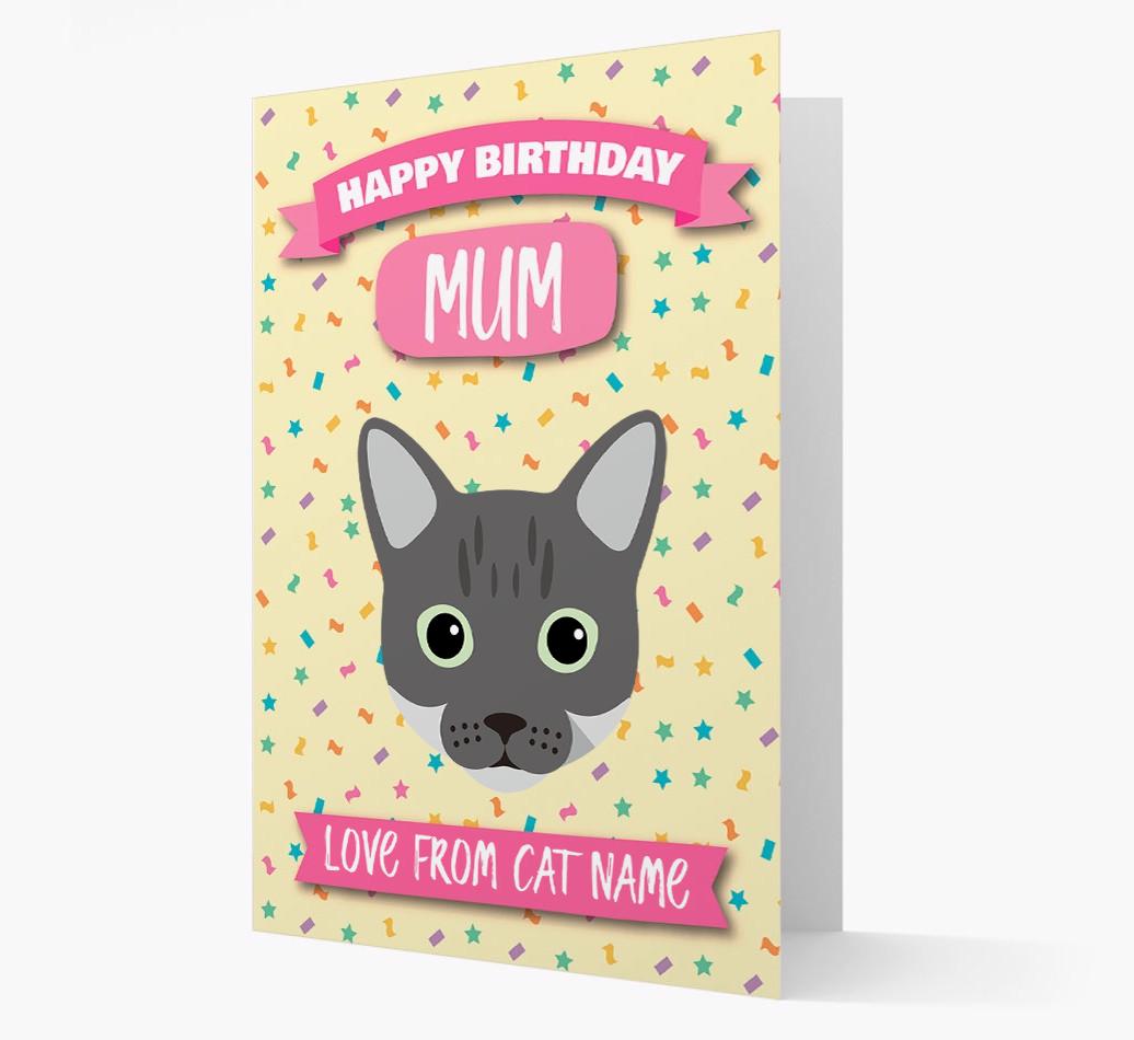 'Happy Birthday Mum' - Personalised {breedCommonName} Birthday Card