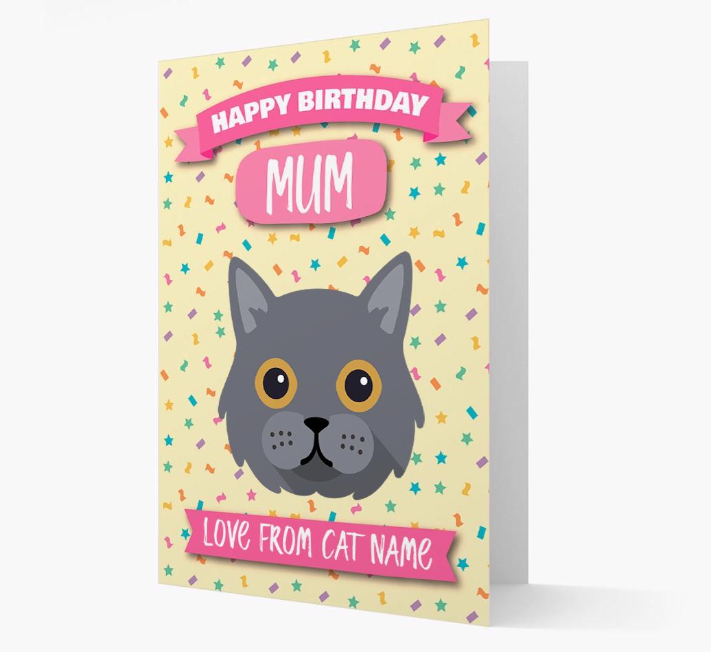 'Happy Birthday Mum' - Personalised {breedCommonName} Birthday Card