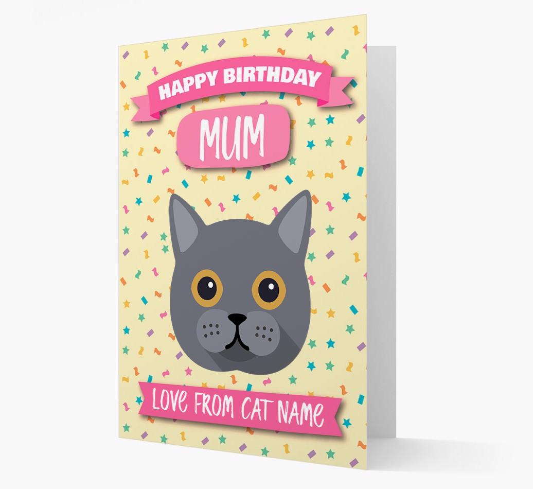 'Happy Birthday Mum' - Personalised {breedCommonName} Birthday Card