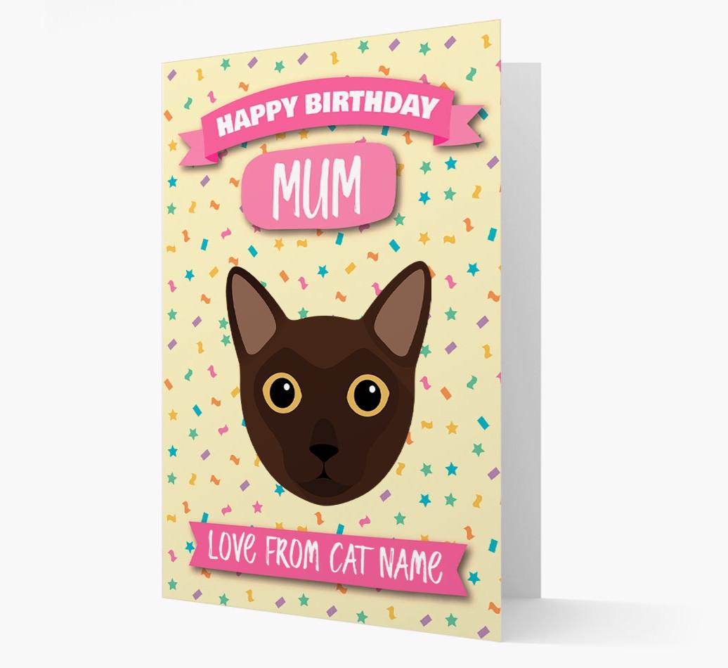 'Happy Birthday Mum' - Personalised {breedCommonName} Birthday Card