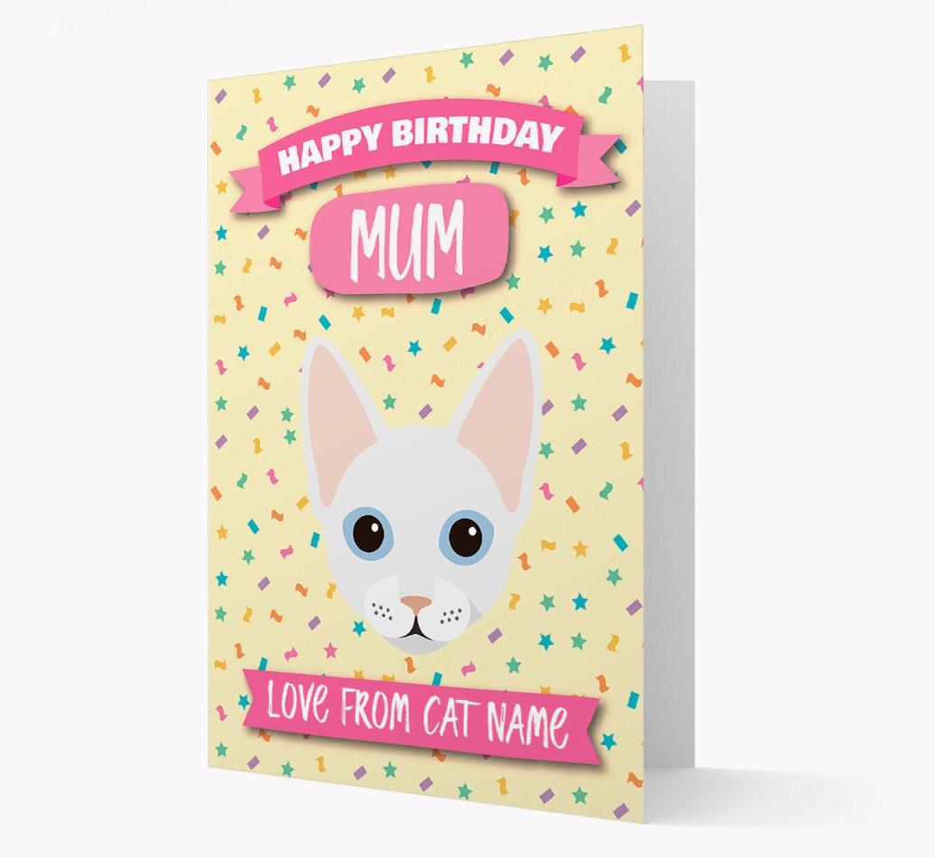 'Happy Birthday Mum' - Personalised {breedCommonName} Birthday Card