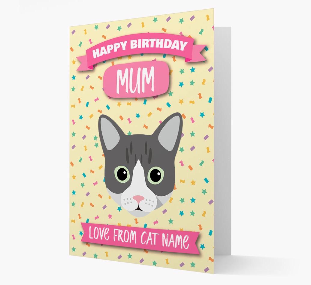 'Happy Birthday Mum' - Personalised {breedCommonName} Birthday Card