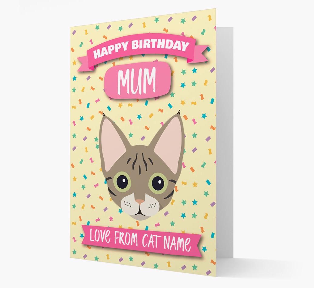 'Happy Birthday Mum' - Personalised {breedCommonName} Birthday Card