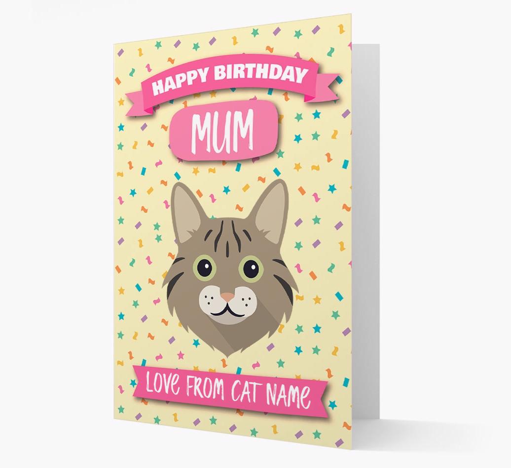 'Happy Birthday Mum' - Personalised {breedCommonName} Birthday Card