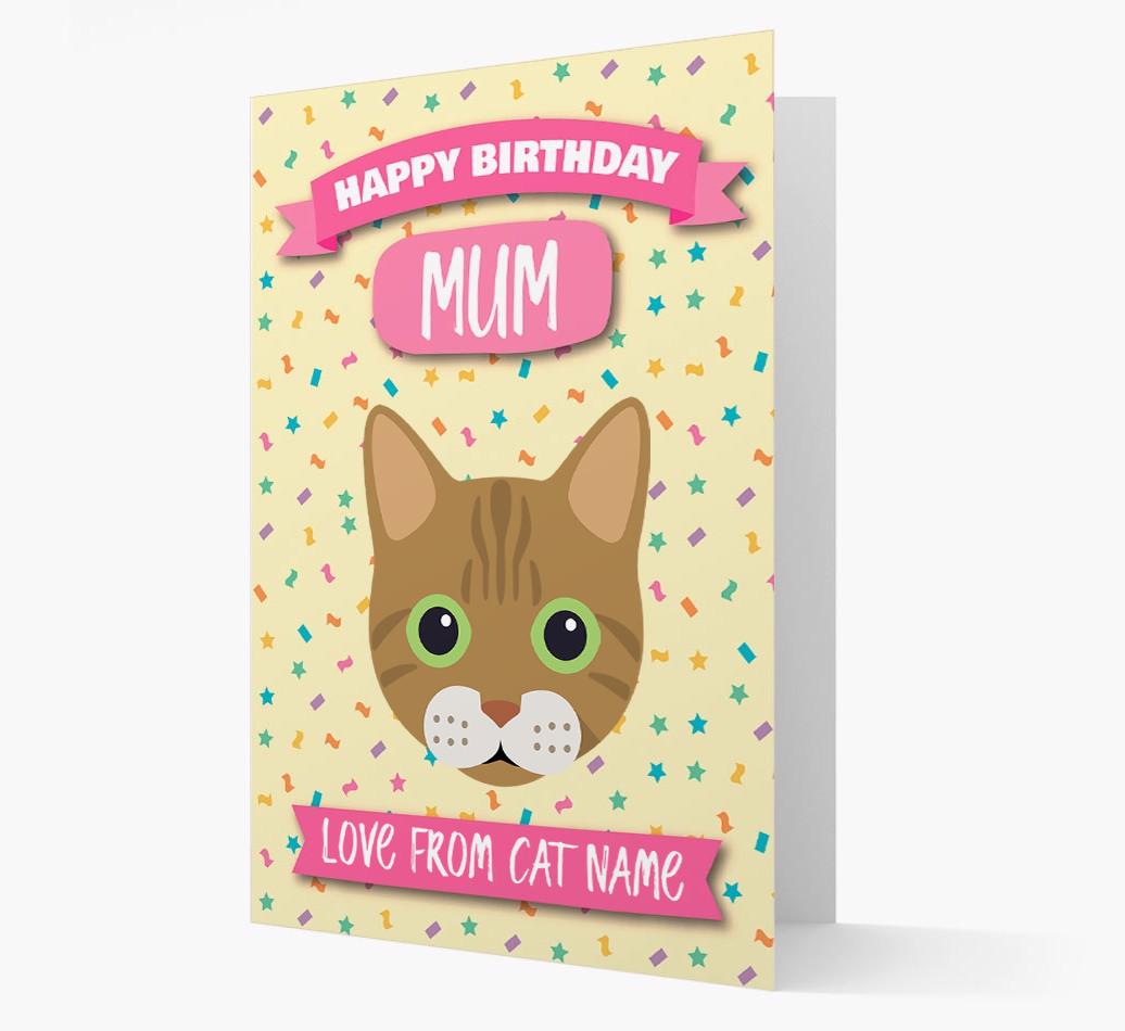 'Happy Birthday Mum' - Personalised {breedCommonName} Birthday Card