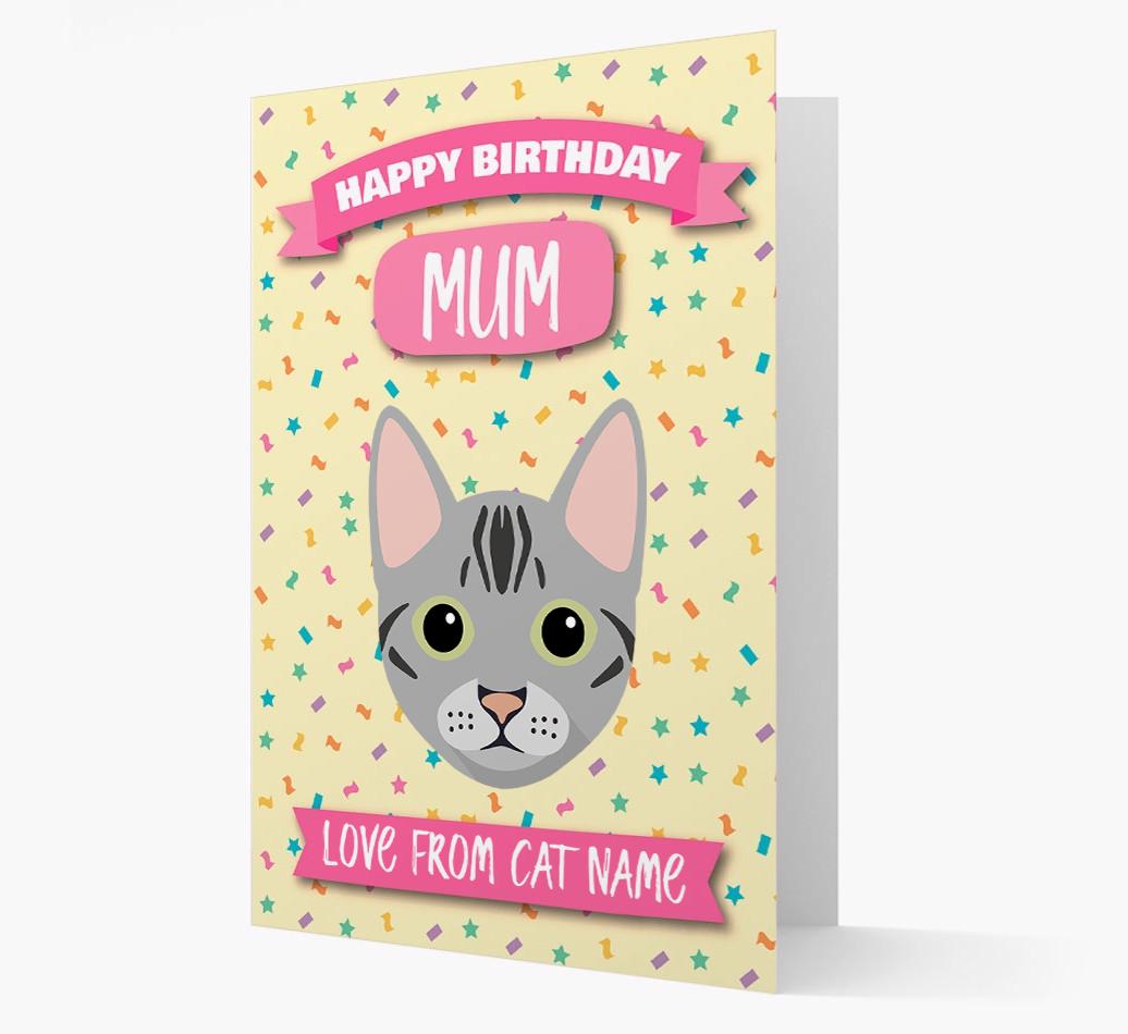 'Happy Birthday Mum' - Personalised {breedCommonName} Birthday Card