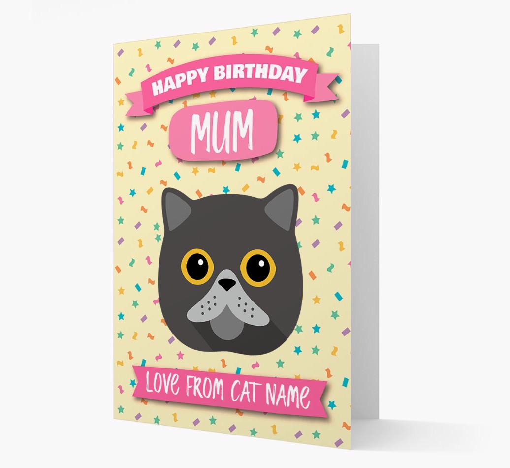 'Happy Birthday Mum' - Personalised {breedCommonName} Birthday Card