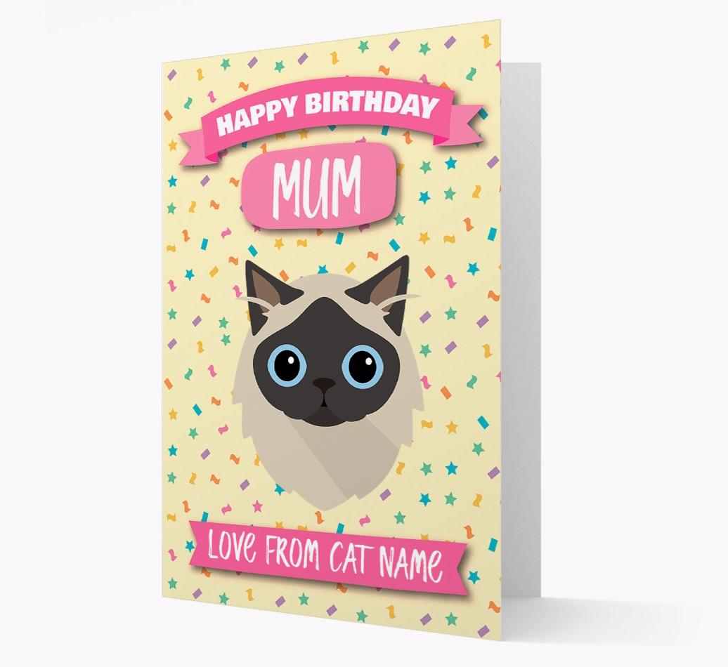 'Happy Birthday Mum' - Personalised {breedCommonName} Birthday Card