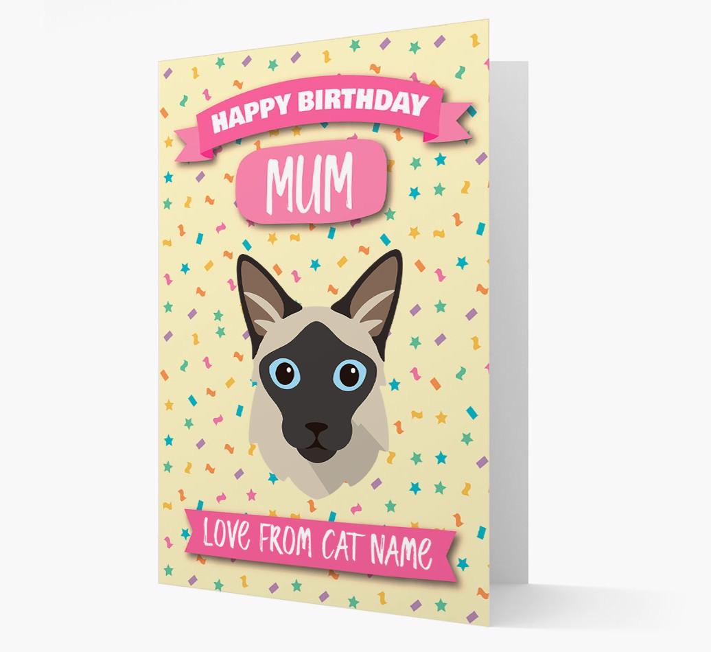 'Happy Birthday Mum' - Personalised {breedCommonName} Birthday Card