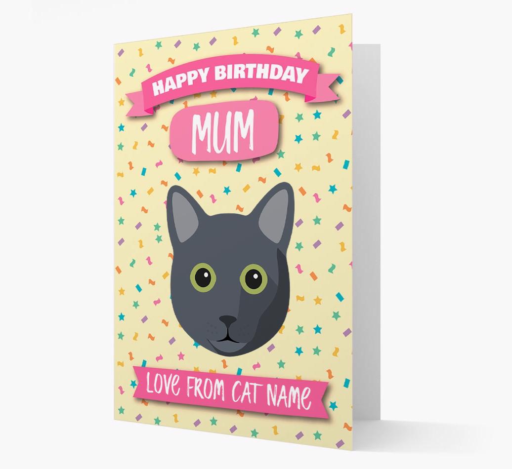 'Happy Birthday Mum' - Personalised {breedCommonName} Birthday Card