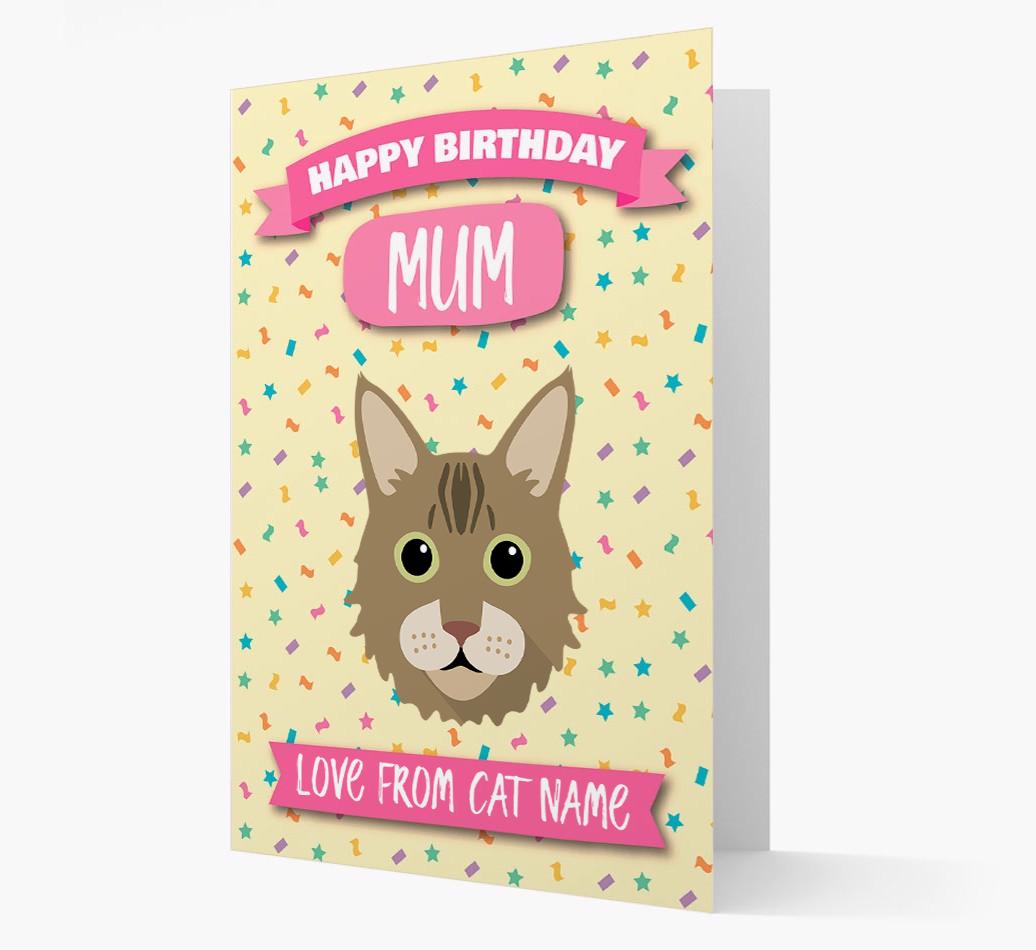 'Happy Birthday Mum' - Personalised {breedCommonName} Birthday Card