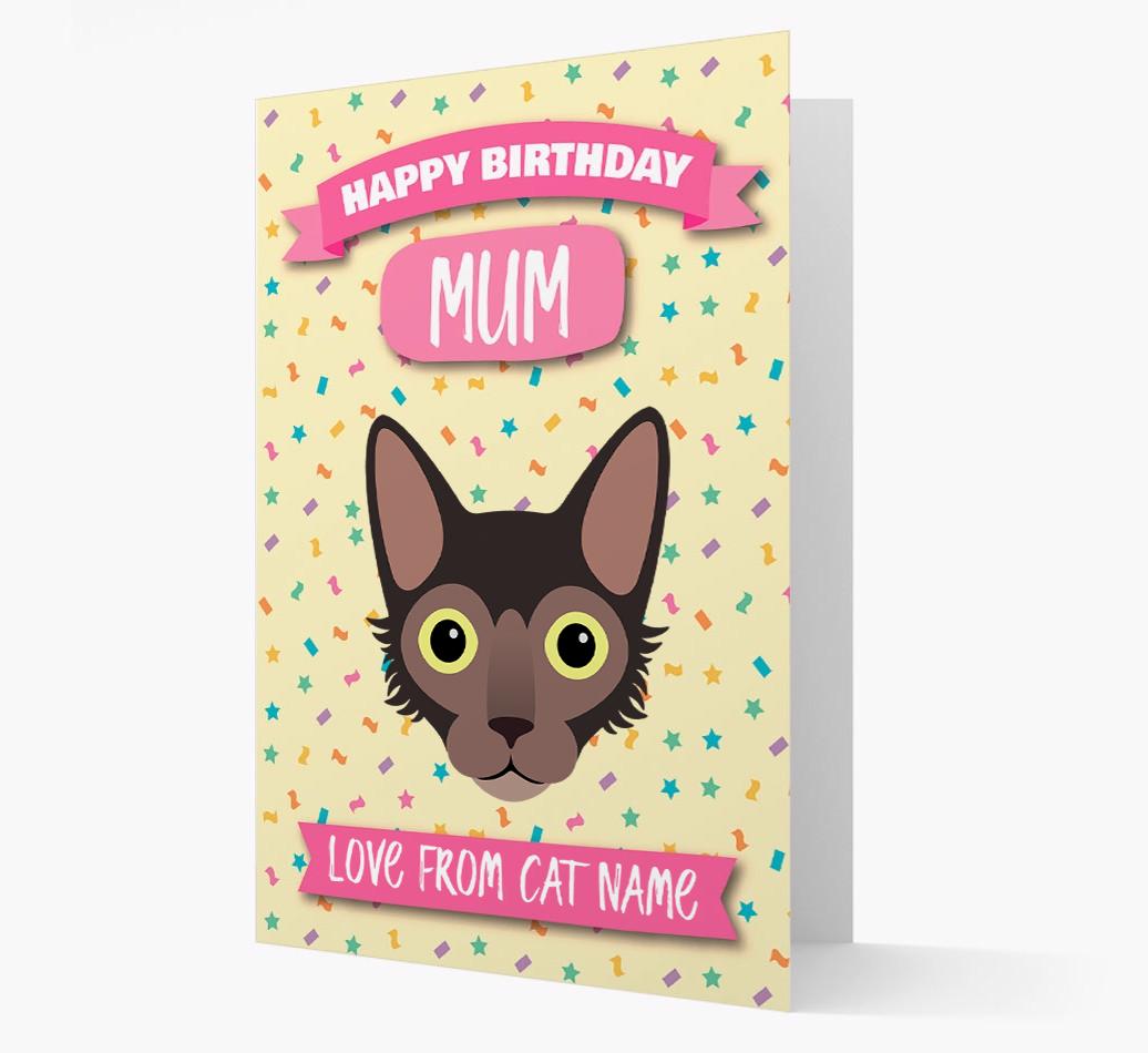 'Happy Birthday Mum' - Personalised {breedCommonName} Birthday Card
