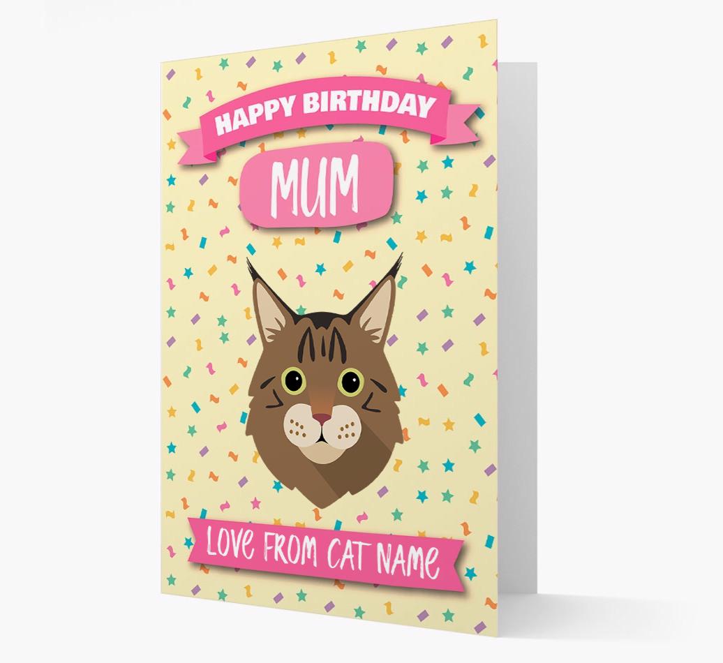 'Happy Birthday Mum' - Personalised {breedCommonName} Birthday Card