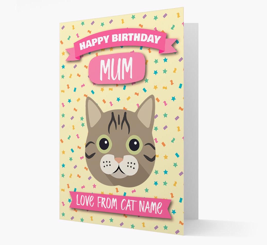 'Happy Birthday Mum' - Personalised {breedCommonName} Birthday Card