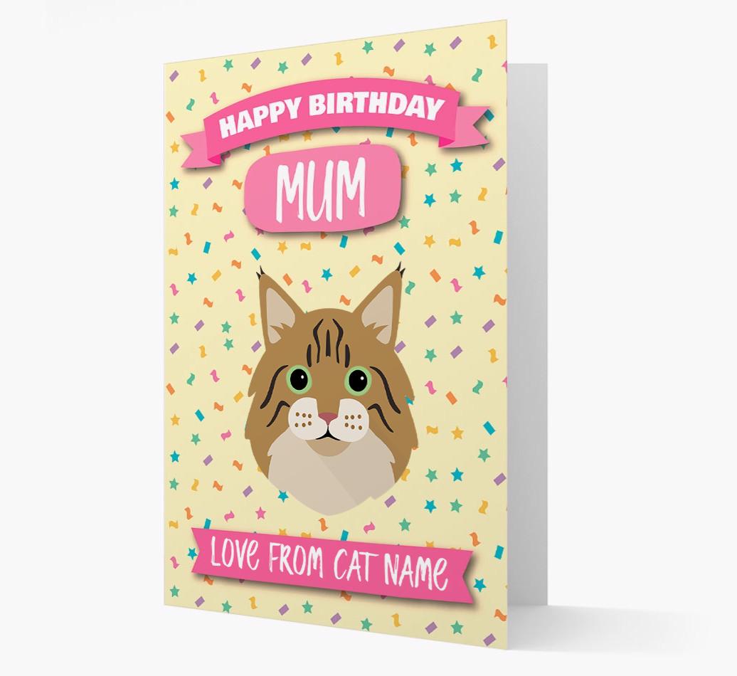'Happy Birthday Mum' - Personalised {breedCommonName} Birthday Card