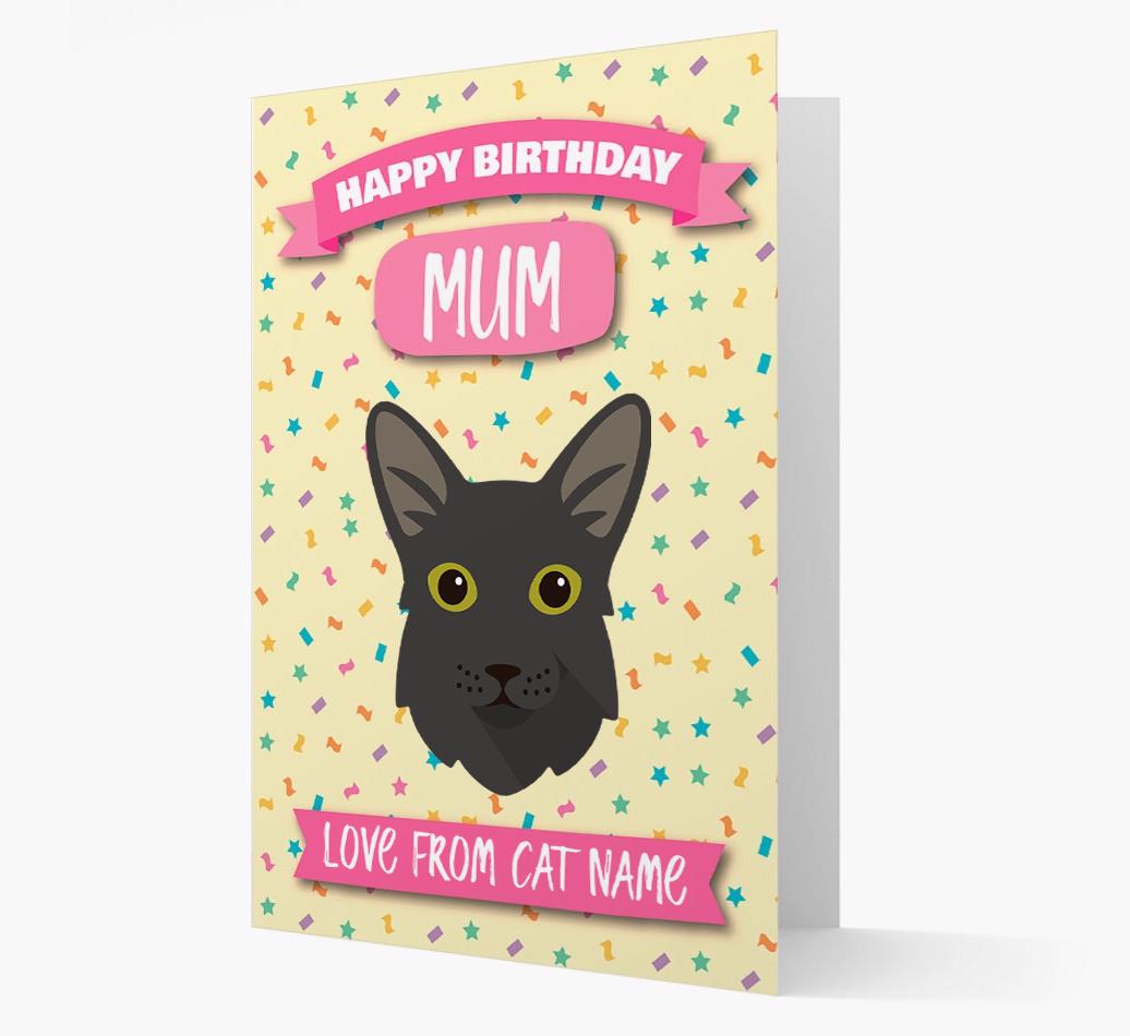 'Happy Birthday Mum' - Personalised {breedCommonName} Birthday Card