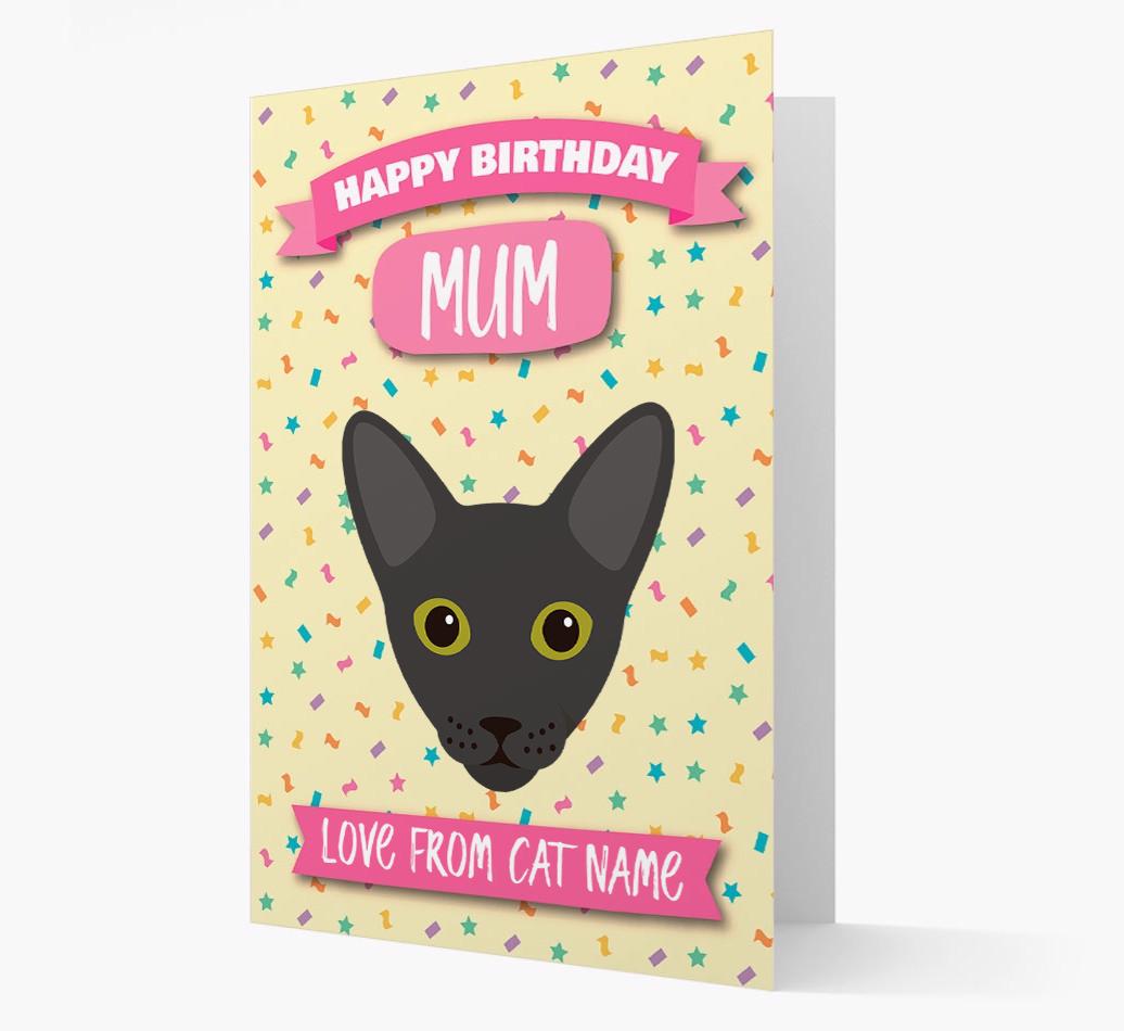 'Happy Birthday Mum' - Personalised {breedCommonName} Birthday Card