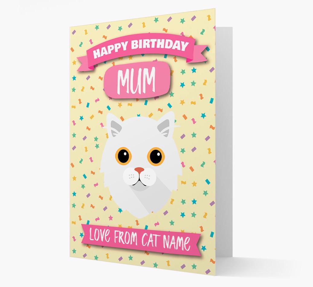 'Happy Birthday Mum' - Personalised {breedCommonName} Birthday Card