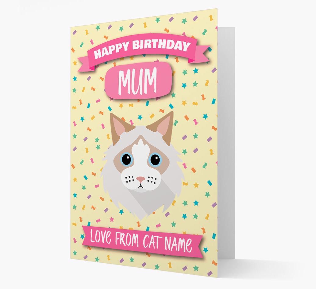 'Happy Birthday Mum' - Personalised {breedCommonName} Birthday Card