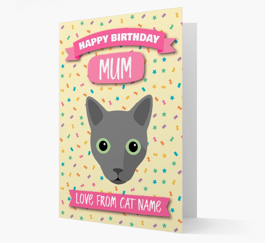 'Happy Birthday Mum' - Personalised {breedCommonName} Birthday Card