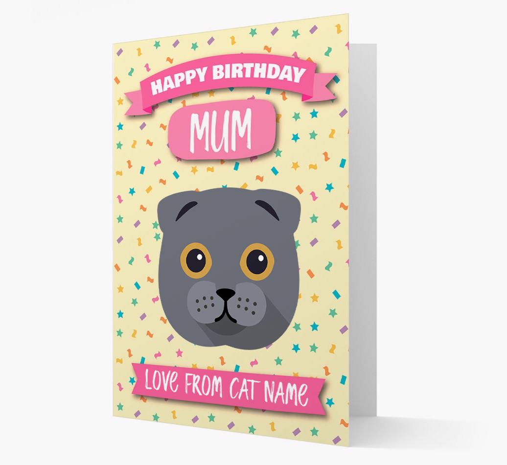 'Happy Birthday Mum' - Personalised {breedCommonName} Birthday Card