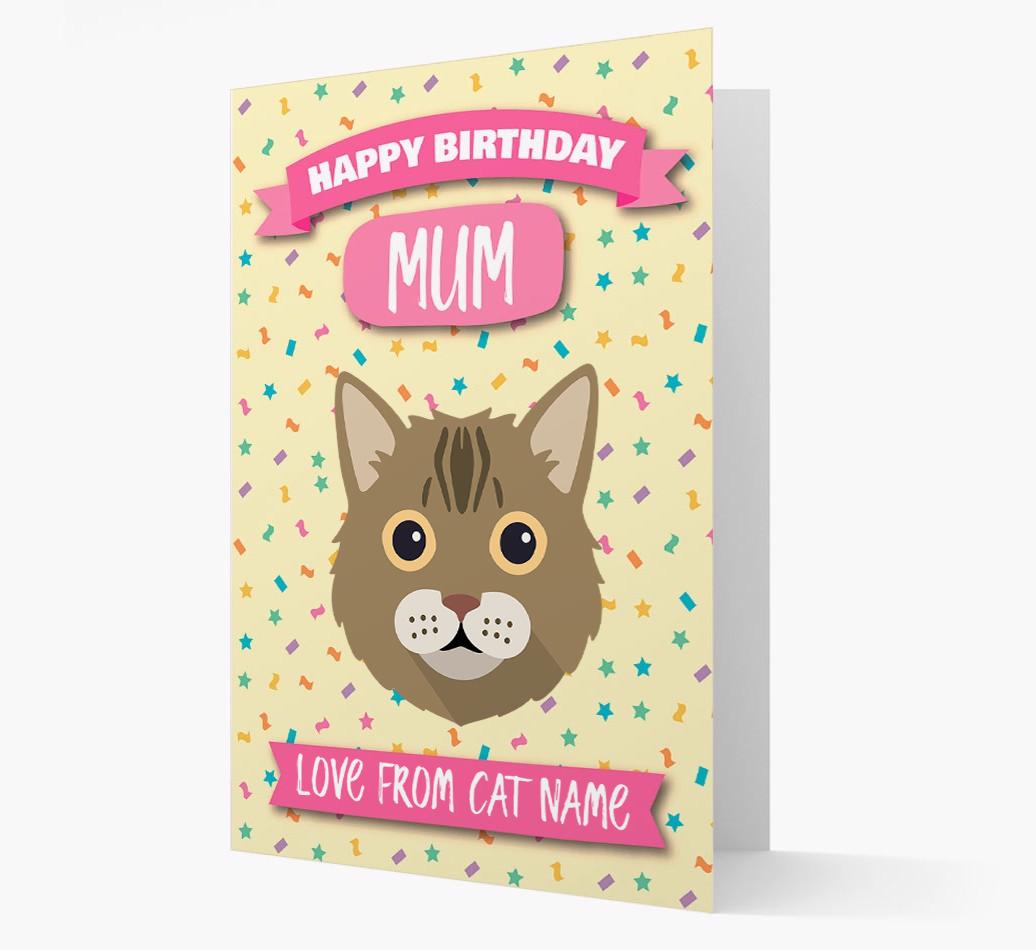 'Happy Birthday Mum' - Personalised {breedCommonName} Birthday Card