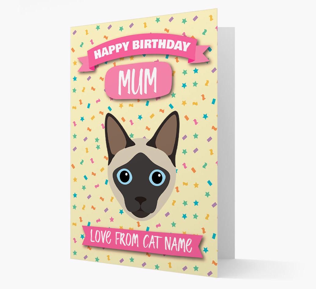 'Happy Birthday Mum' - Personalised {breedCommonName} Birthday Card