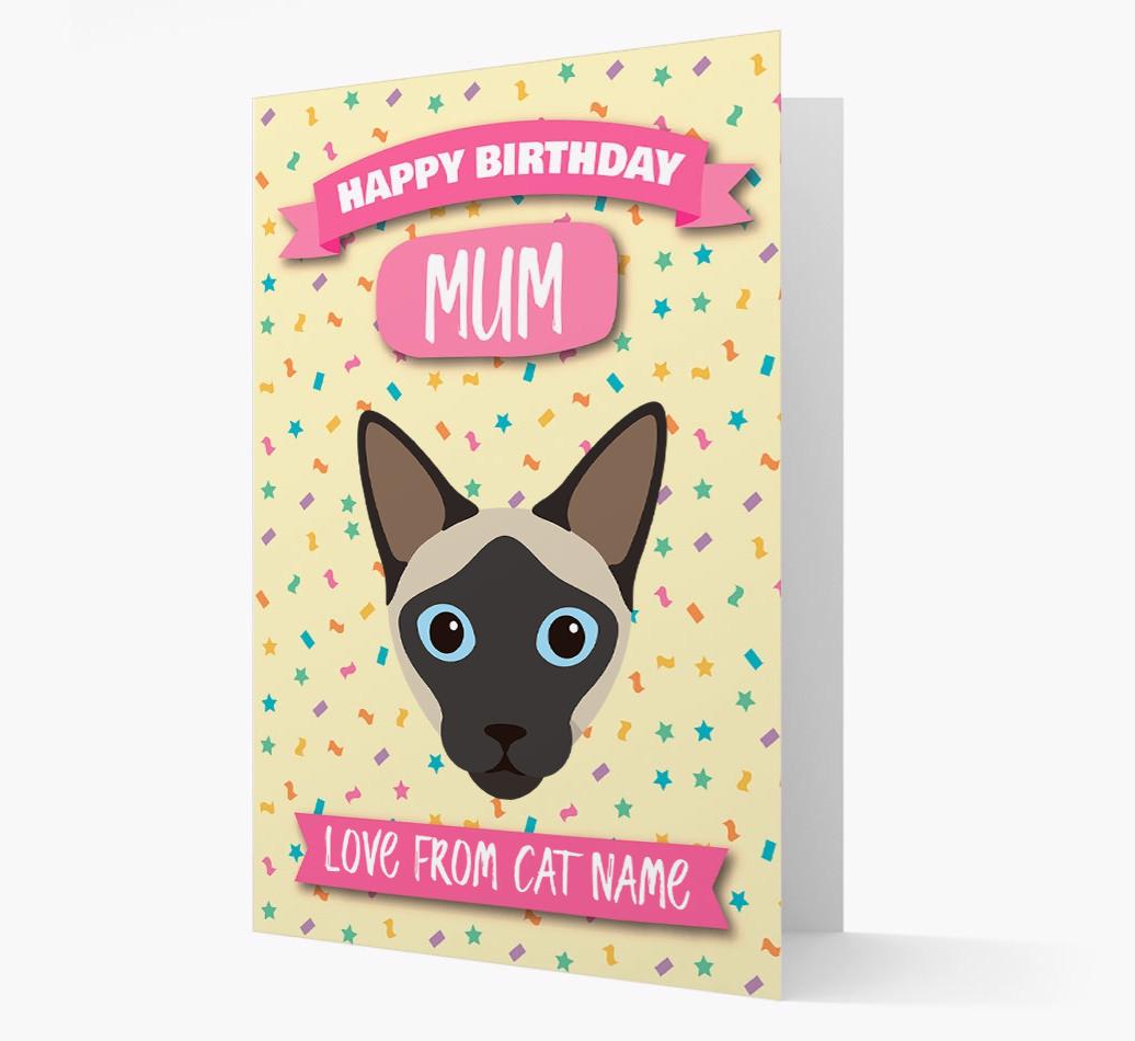 'Happy Birthday Mum' - Personalised {breedCommonName} Birthday Card