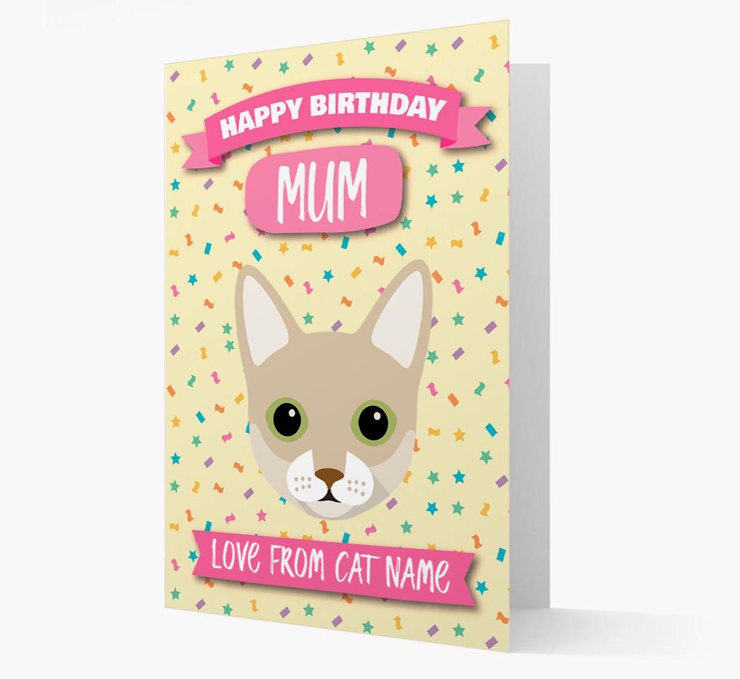 'Happy Birthday Mum' - Personalised {breedCommonName} Birthday Card