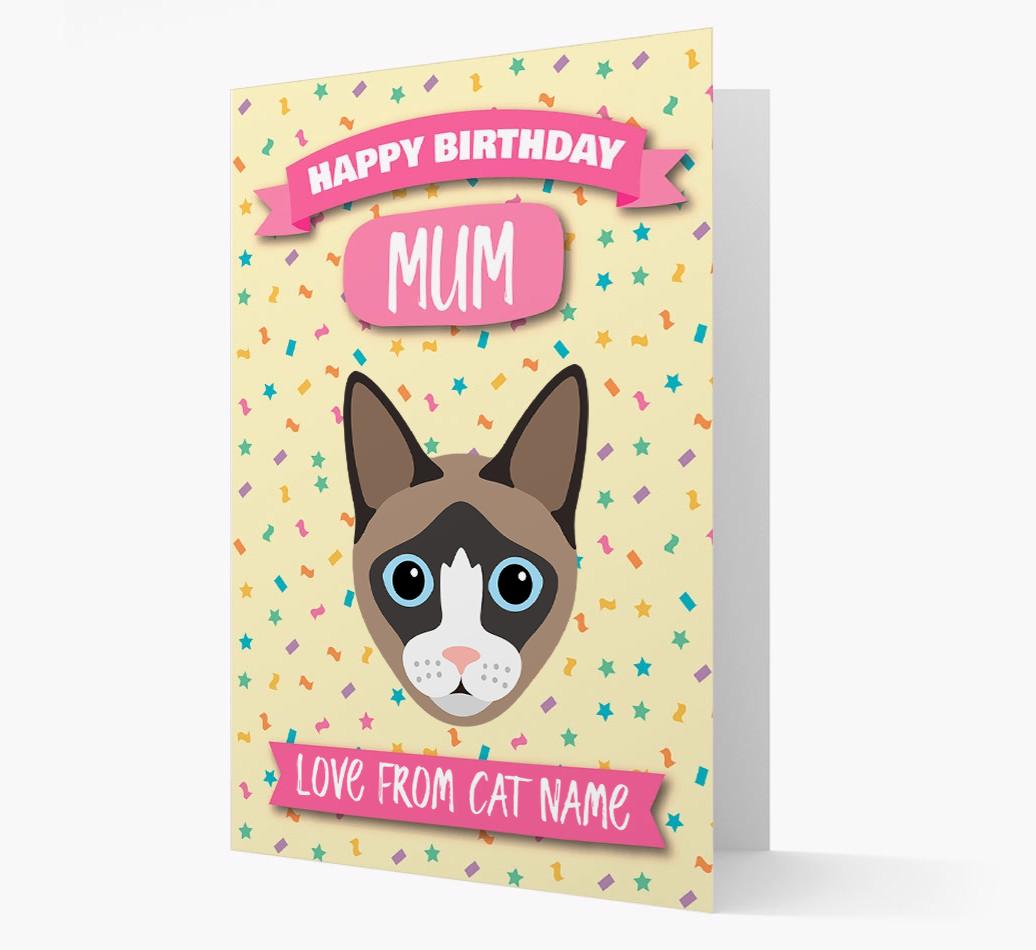 'Happy Birthday Mum' - Personalised {breedCommonName} Birthday Card