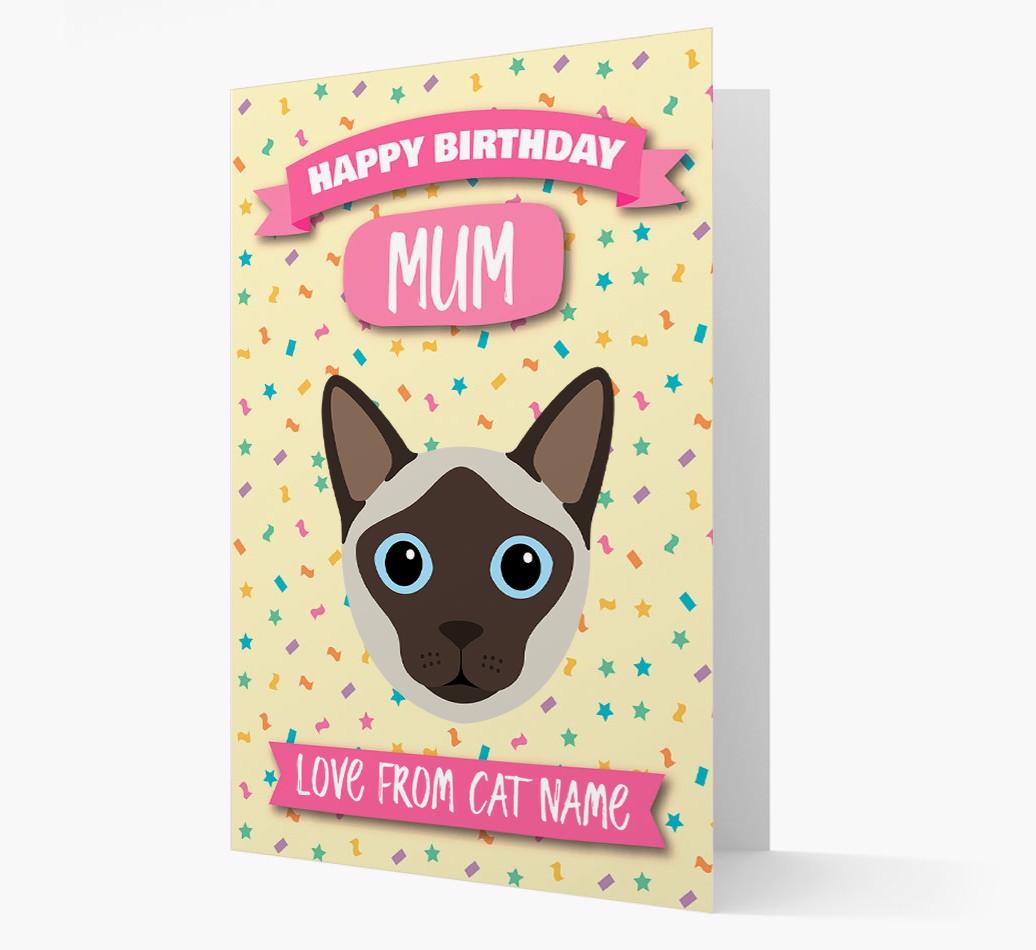 'Happy Birthday Mum' - Personalised {breedCommonName} Birthday Card