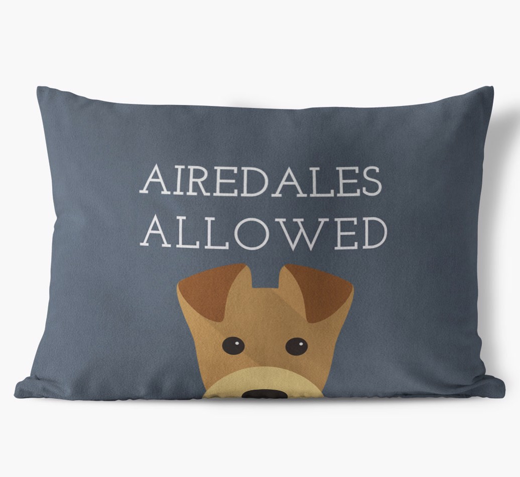 Dogs Allowed: Personalised {breedFullName} Soft Touch Cushion