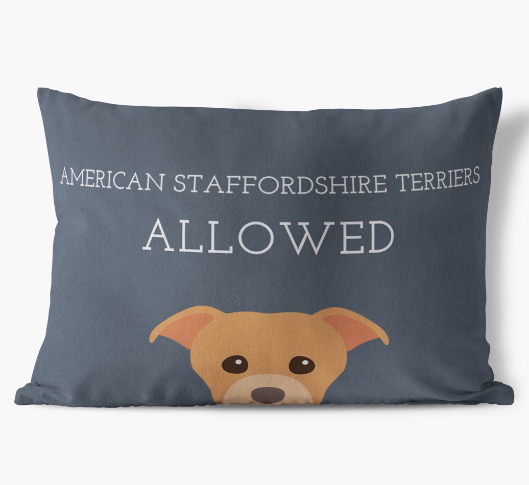 Dogs Allowed: Personalised {breedFullName} Soft Touch Cushion