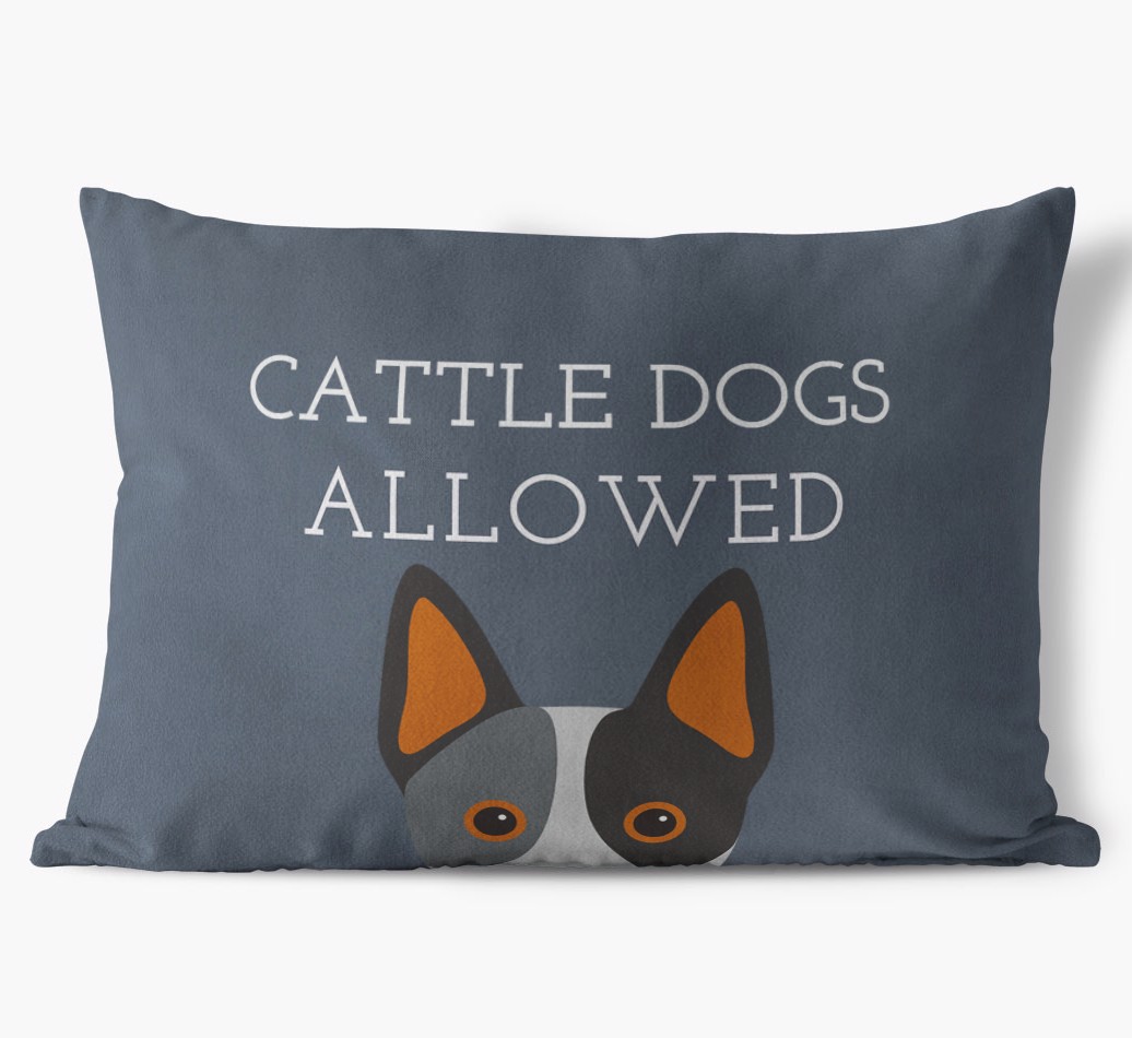 Dogs Allowed: Personalised {breedFullName} Soft Touch Cushion