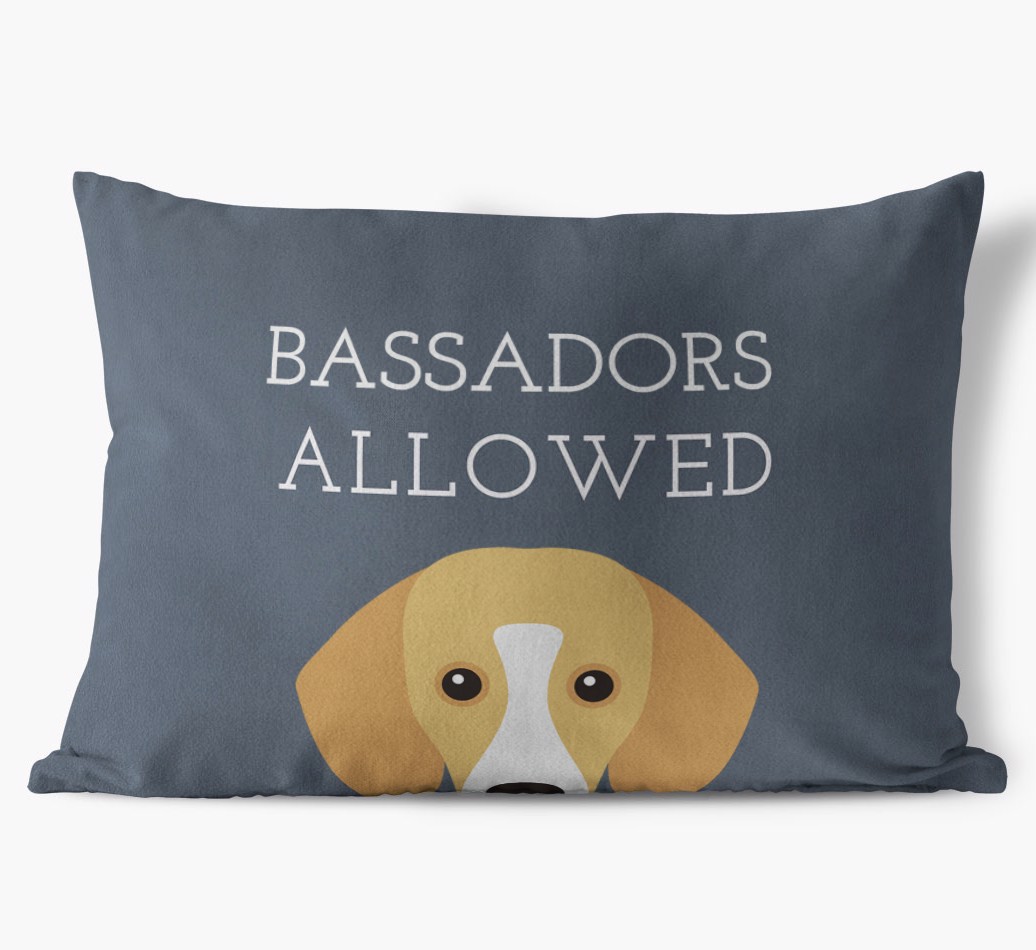 Dogs Allowed: Personalised {breedFullName} Soft Touch Cushion