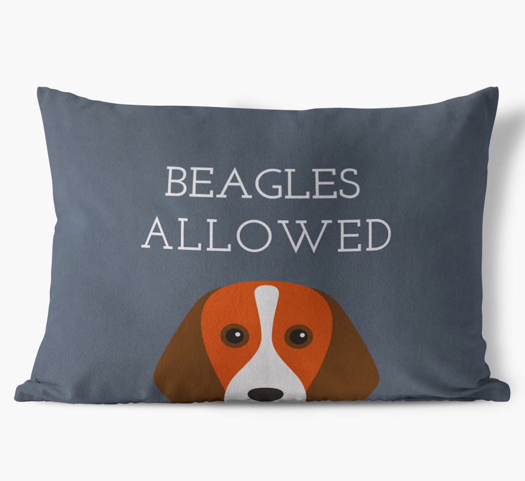 Dogs Allowed: Personalised {breedFullName} Soft Touch Cushion
