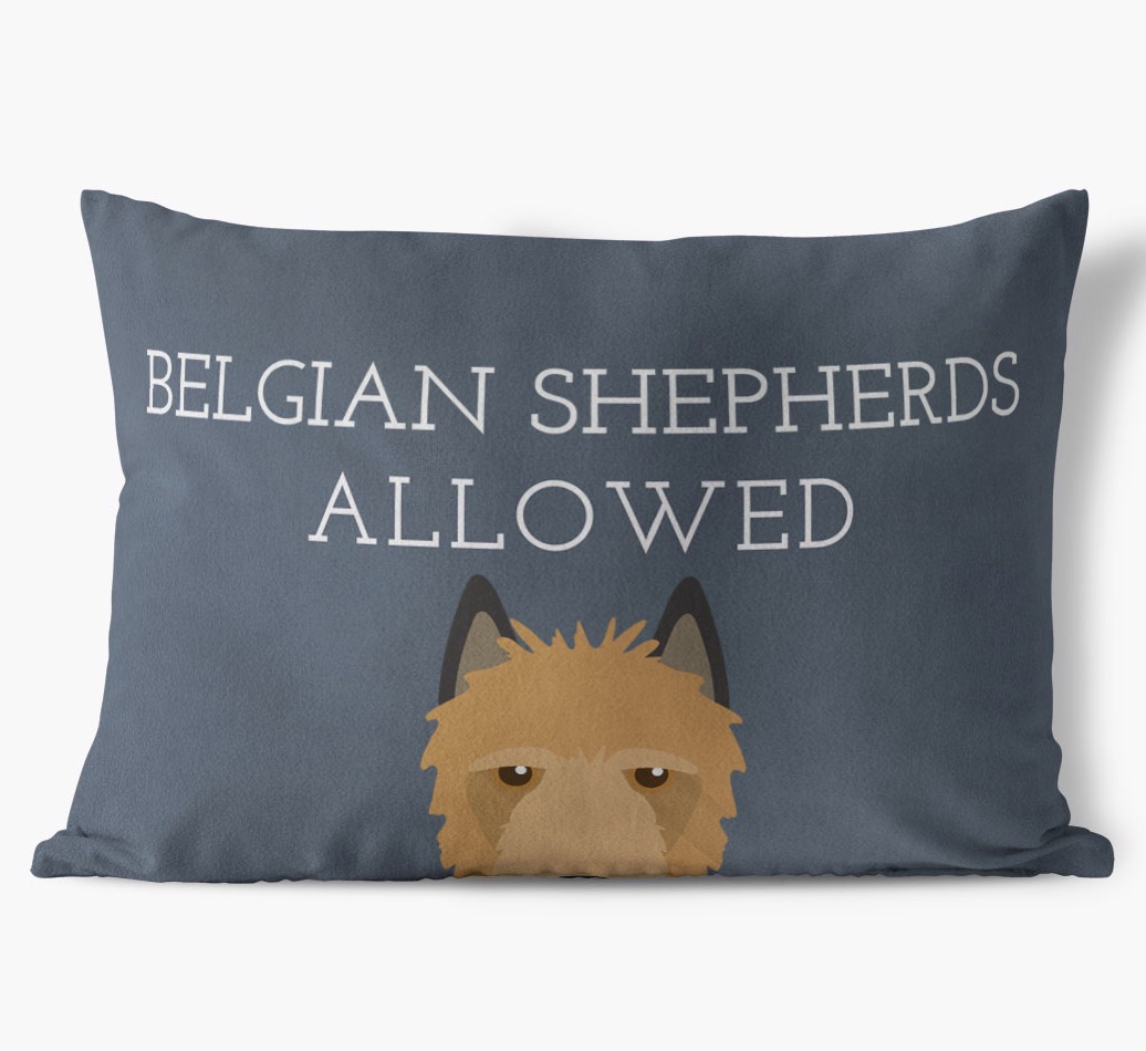 Dogs Allowed: Personalised {breedFullName} Soft Touch Cushion