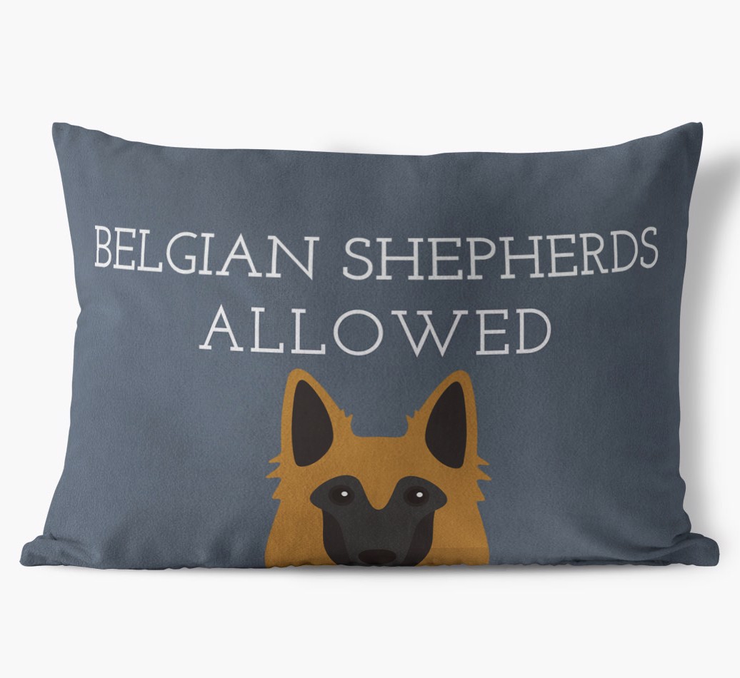 Dogs Allowed: Personalised {breedFullName} Soft Touch Cushion