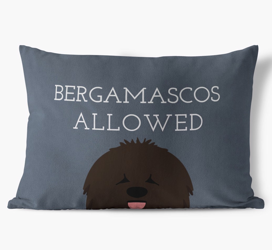 Dogs Allowed: Personalised {breedFullName} Soft Touch Cushion