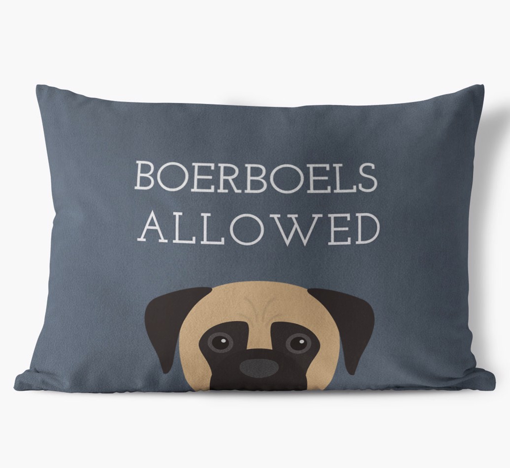 Dogs Allowed: Personalised {breedFullName} Soft Touch Cushion